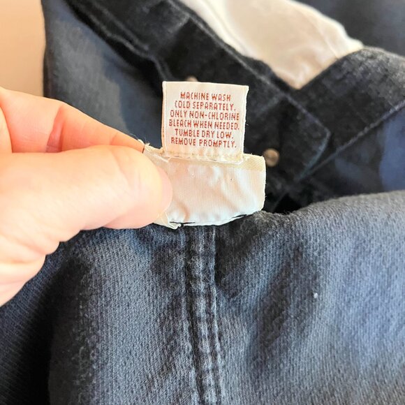 Vintage 90s Crossroads Size L Dark Grey Velvet Overalls Cotton - Picture 13 of 13